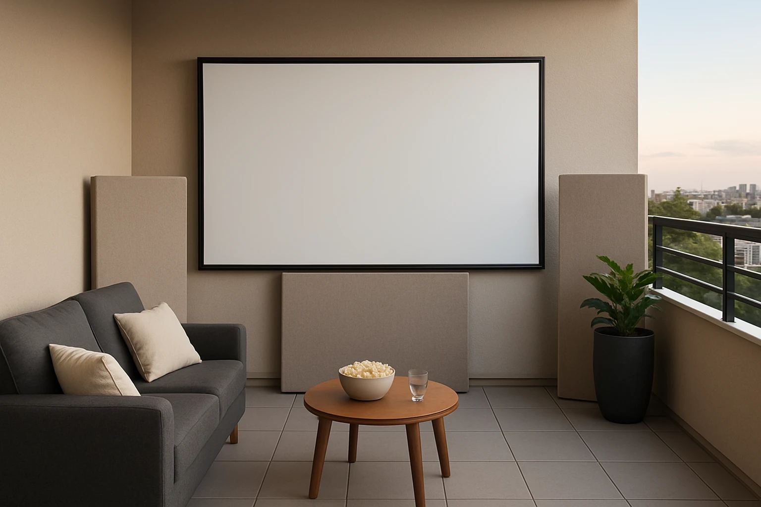 How to Make Quick DIY Temporary Acoustic Panels for Balcony Movie Night