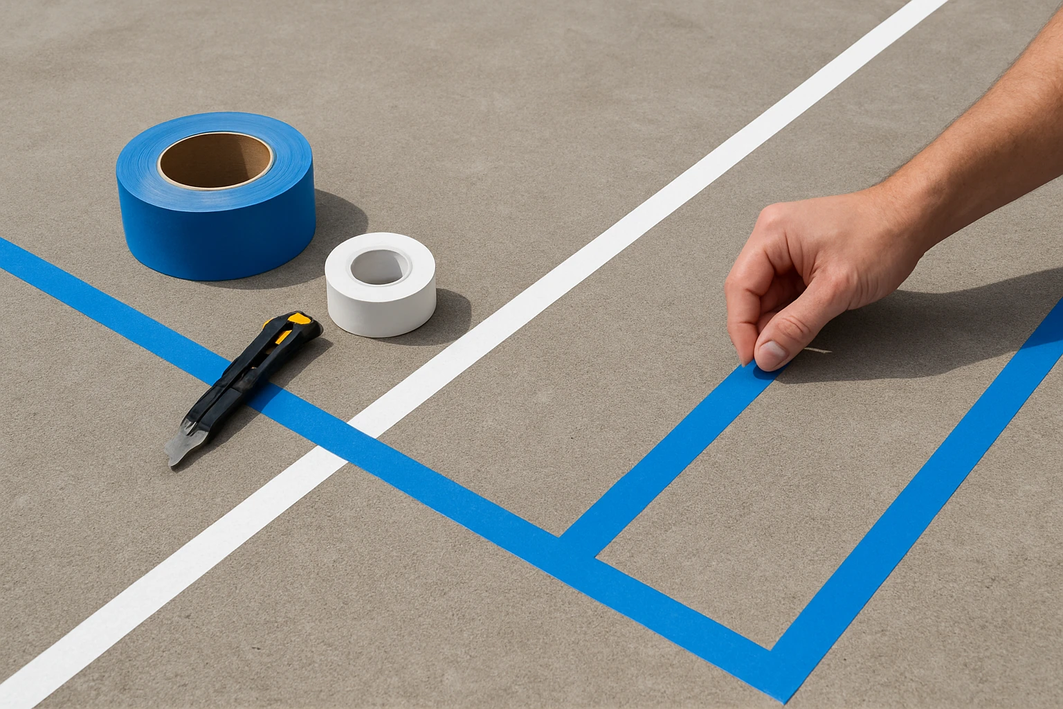 How to Install DIY Portable Pickleball Court Lines on a Driveway