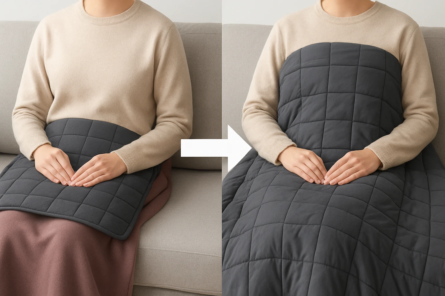 How to Safely Transition from a Lap Pad to a Full Weighted Blanket