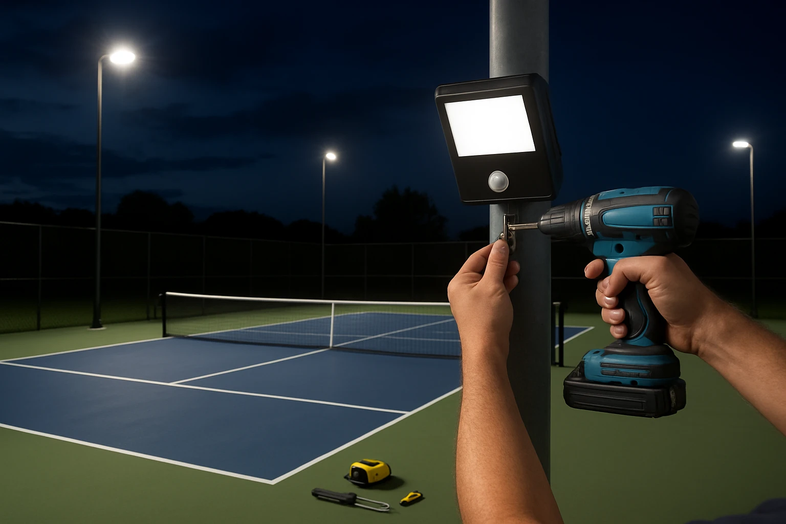 How to Install Motion‑Activated Pickleball Court Lights – DIY Guide