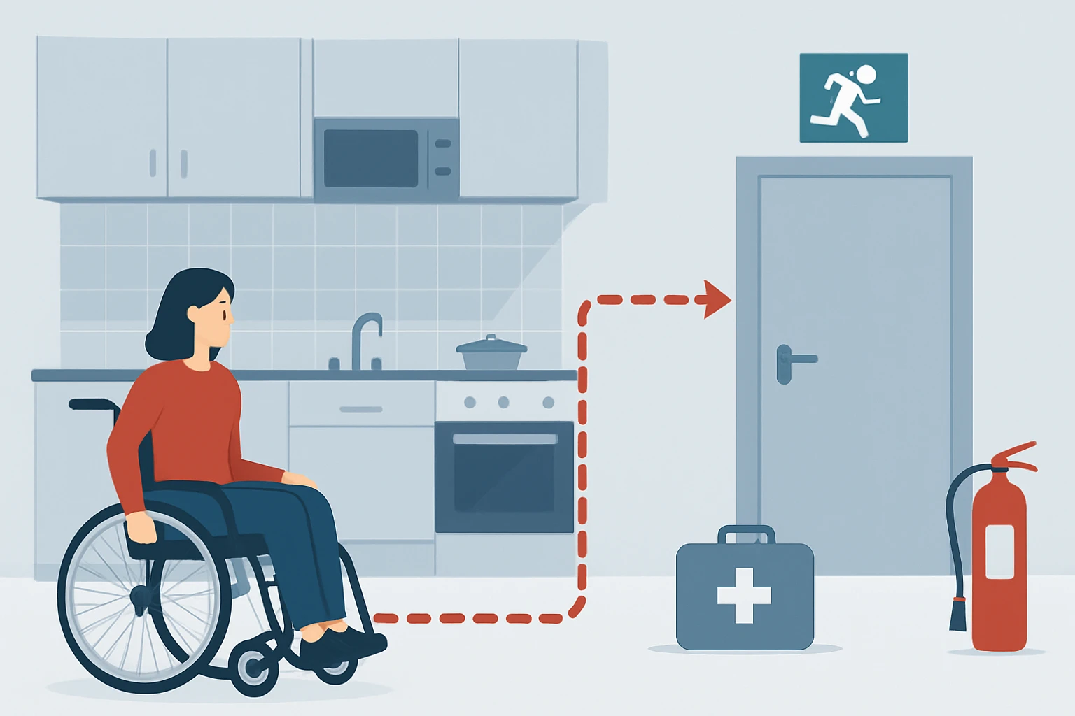 Emergency Kitchen Evacuation Plan for Mobility Impairments