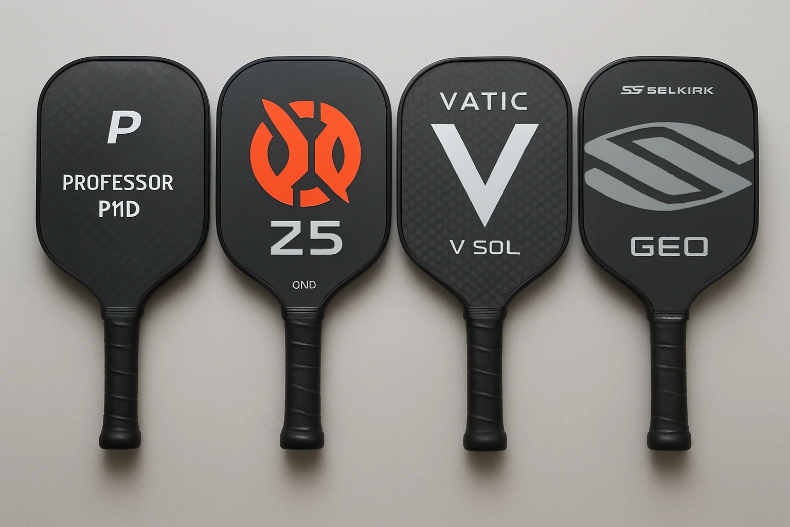 Pickleball Paddle Showdown: Professor PhD vs Onix Z5 vs Vatic V‑Sol vs Selkirk Geo