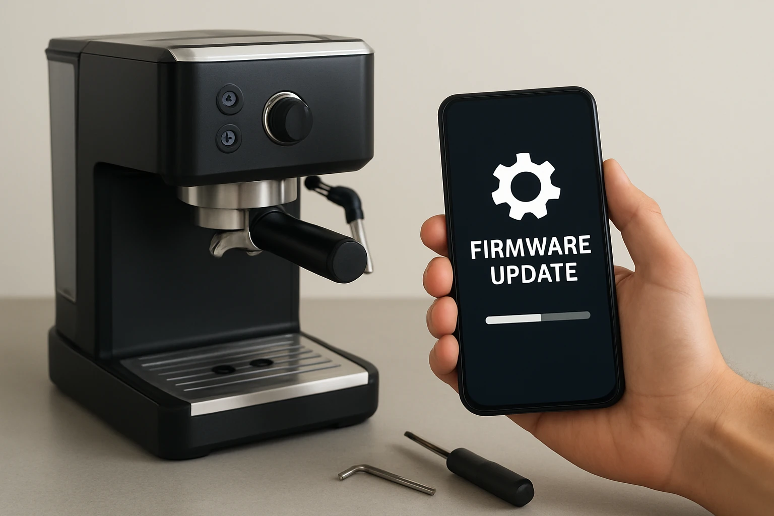 How to Update Firmware on a Compact Espresso Machine