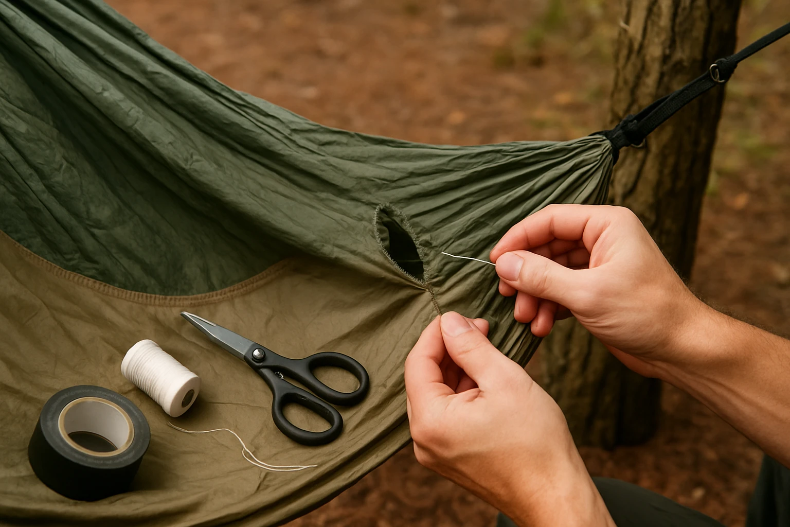 How to Perform Field-Expedient Hammock Repair