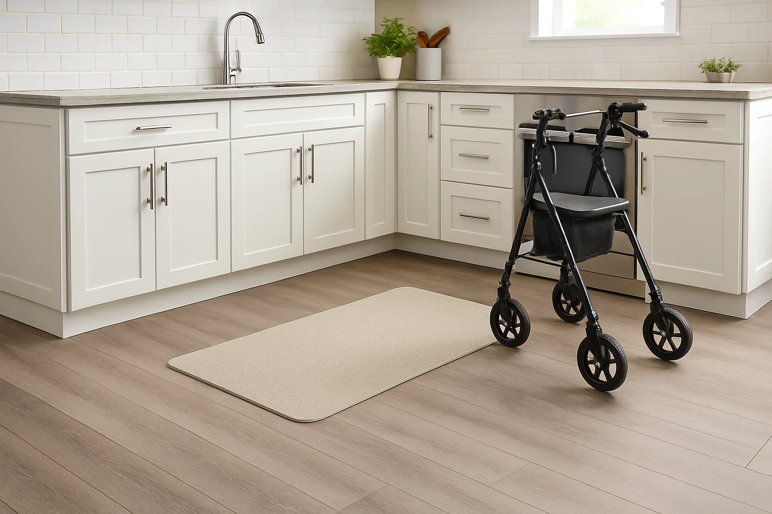 Kitchen Flooring Guide for Fall Prevention and Mobility Impairments