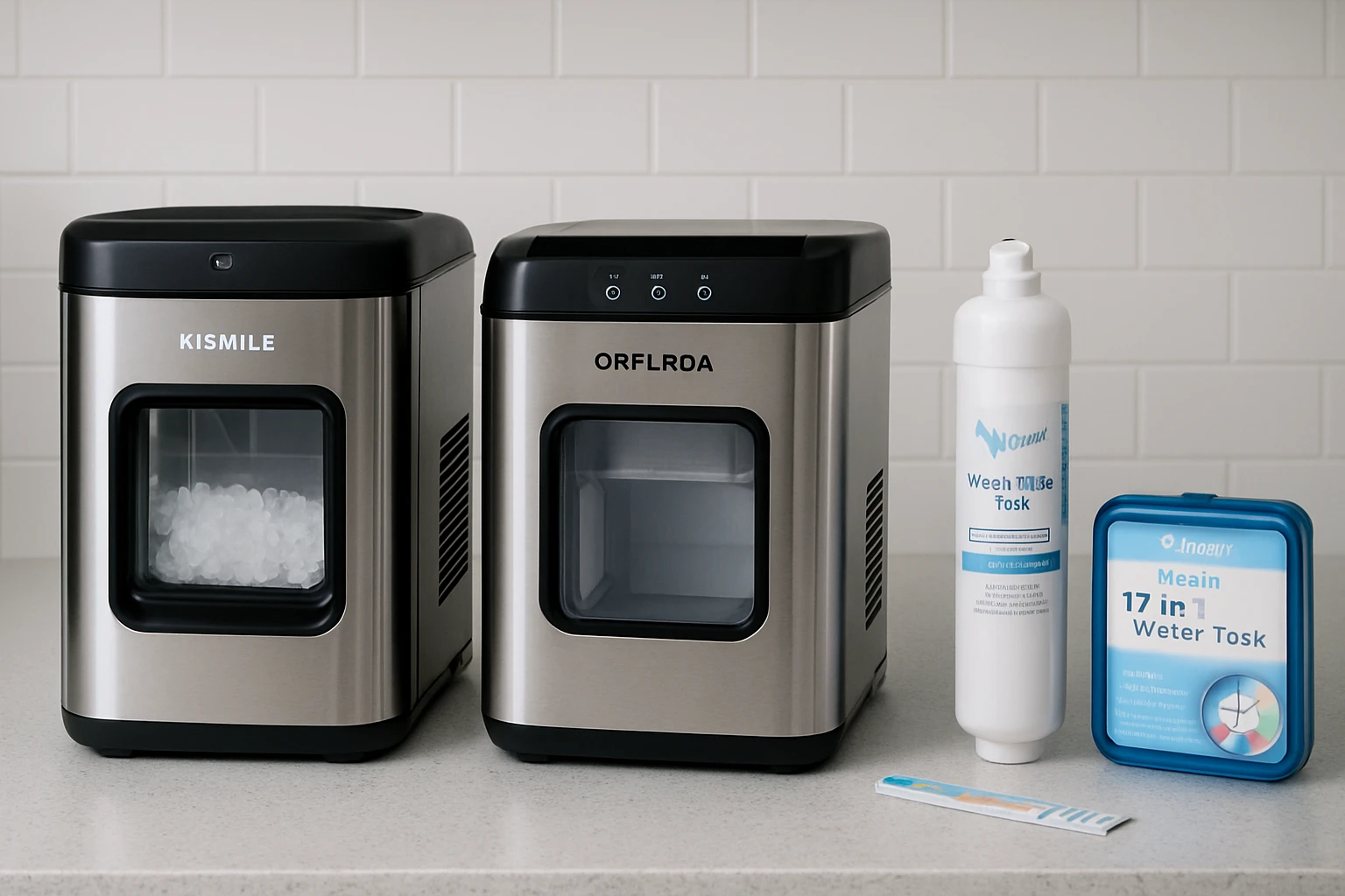 Kismile Nugget Ice Maker vs ORFLROA Ice Maker vs Waterdrop Filter vs AAwipes Test Strips