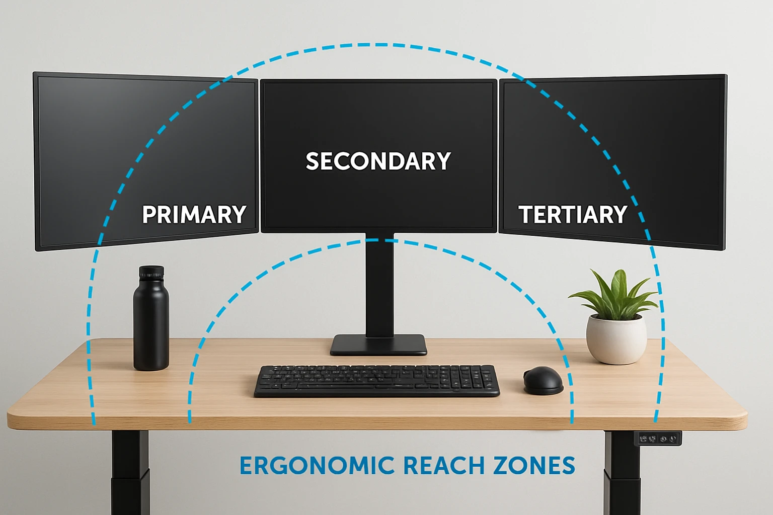 How to Set Up Ergonomic Reach Zones for a Multi‑Monitor Standing Desk