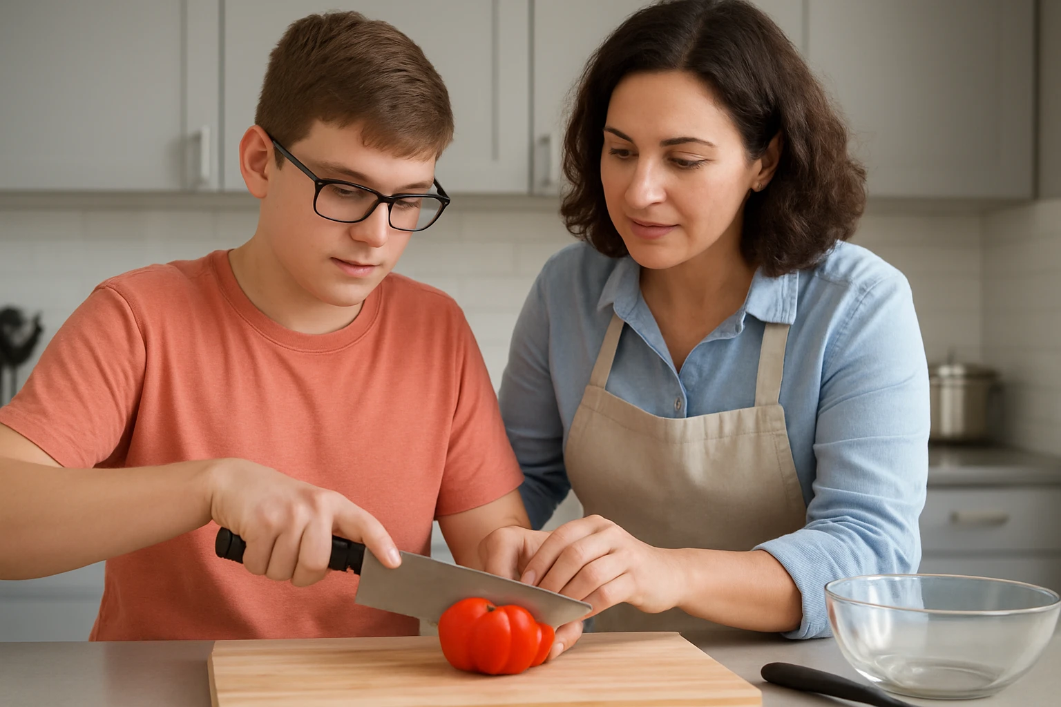 How to Teach Cooking Skills to Teens with Low Vision