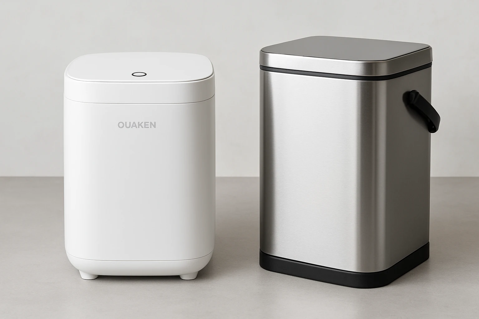 Ouaken Smart Composter vs LINSSEN Stainless Trash Can Review