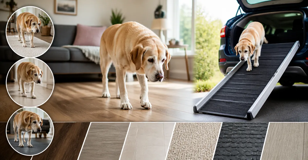 How Flooring Affects Senior Dog Mobility and Ramp Performance