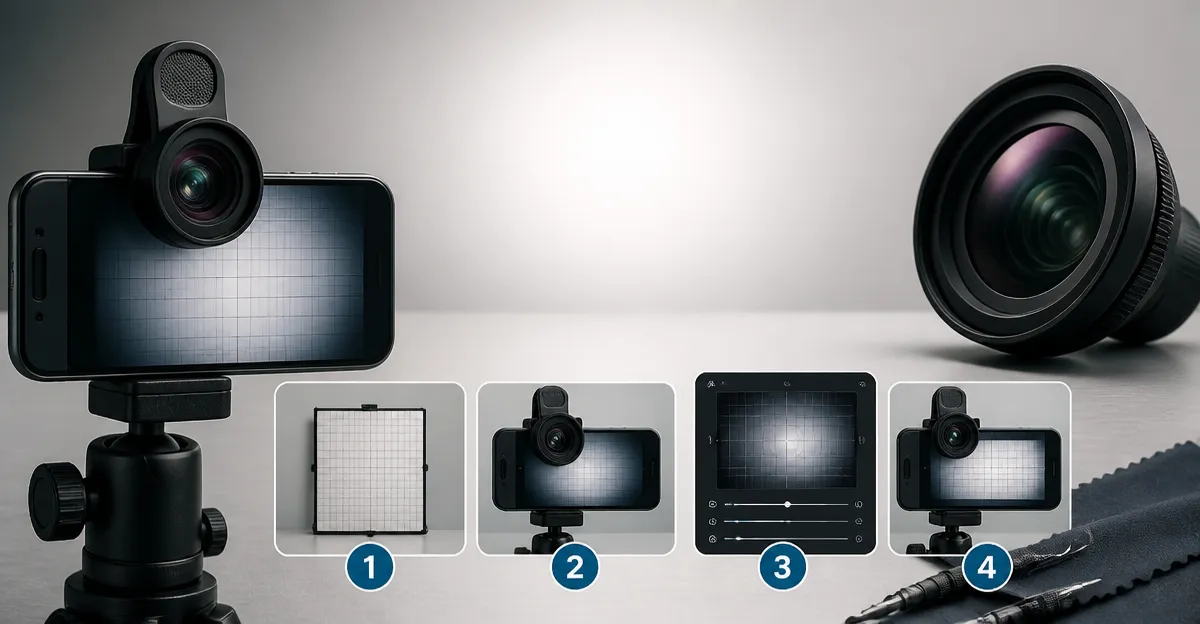 Measure & Fix Vignetting on Smartphone Lens Add‑Ons