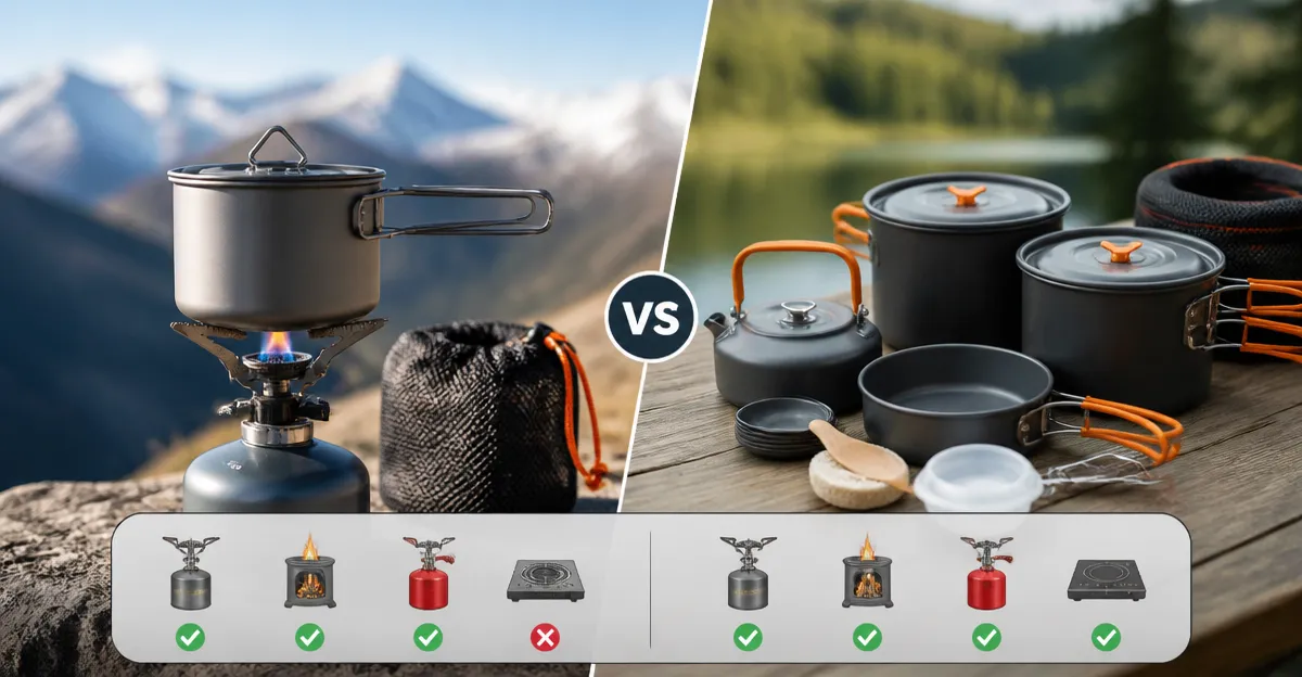 Odoland Titanium vs Aluminum Camping Cookware: In‑Depth Comparison