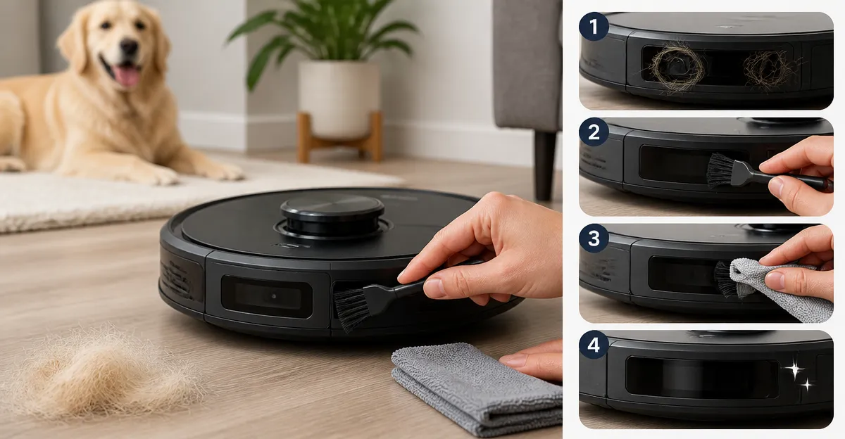 How to Clean Robot Vacuum Sensors to Prevent Pet Hair Clogs