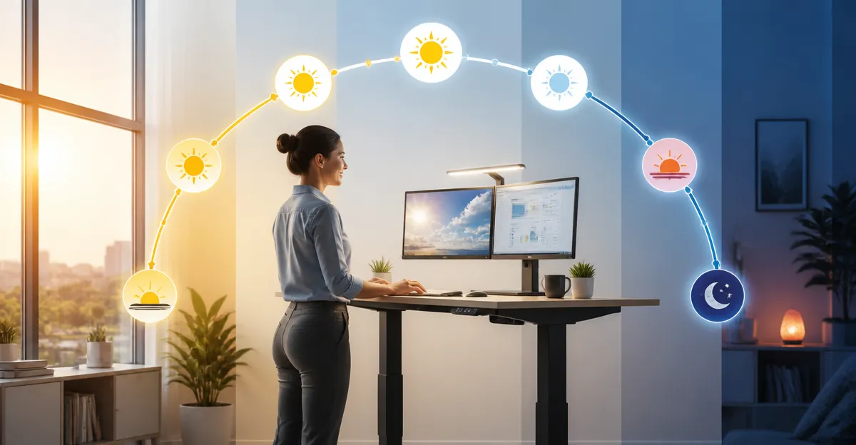 How to Create a Circadian Lighting Schedule for Standing Desk Users