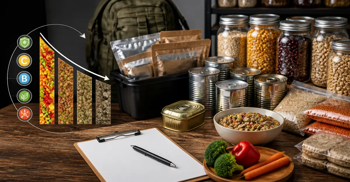 Guide to Nutritional Degradation in Stored Emergency Food