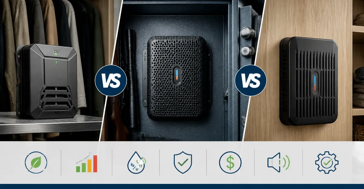 FURWEY vs HYDROSORBENT vs Martronic: In‑Depth Gun Safe Dehumidifier Comparison