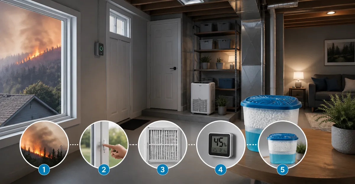 Basement Humidity Control for Wildfire Smoke & PM2.5