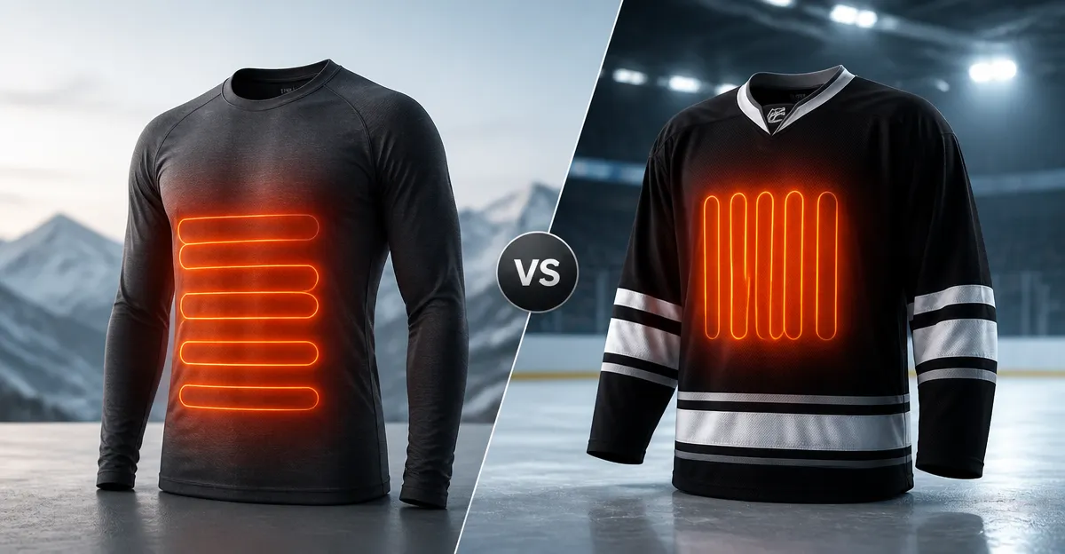 Heated Long Sleeve T-Shirt vs Heated Rivalry Hockey Jersey Comparison