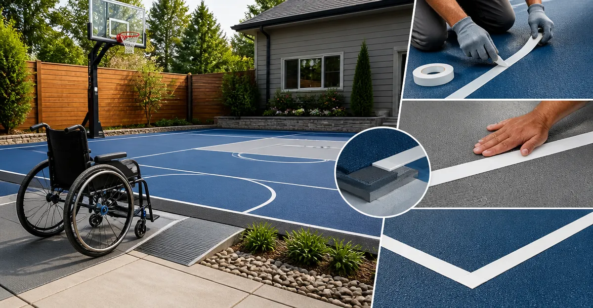 How to Choose and Install Low-Profile Backyard Court Markings for Accessibility
