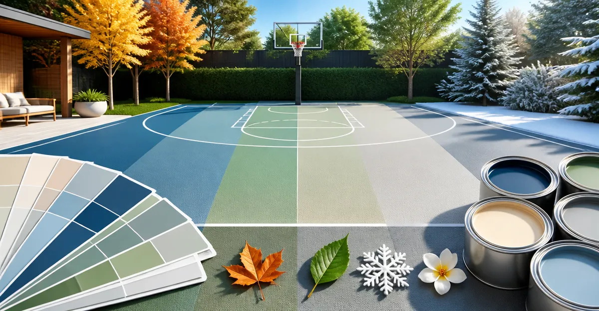 Seasonal Backyard Court Paint Colors to Reduce Heat