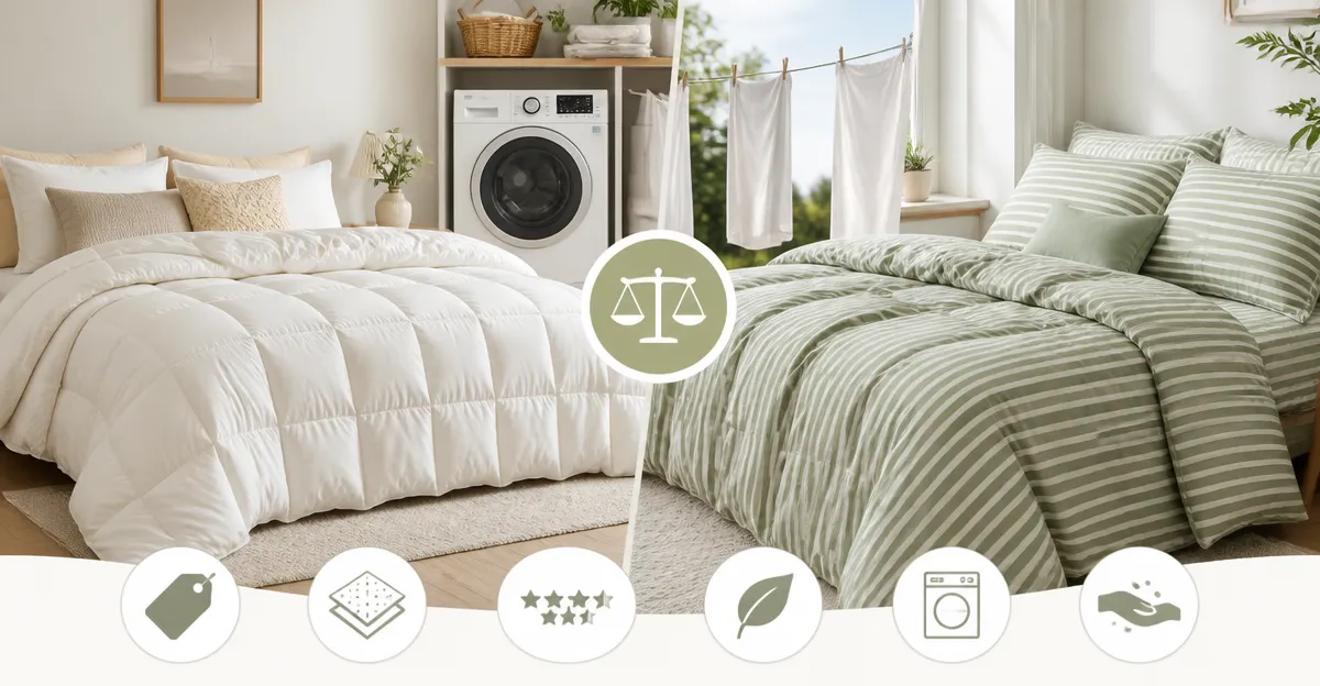 Bedsure Comforter vs mixinni Striped Duvet Cover: Comparison