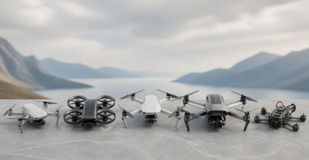 DJI Drone Comparison 2024: Mini 4K, Avata 2, Mini 5 Pro, Mavic 4 Pro & DIY Kit