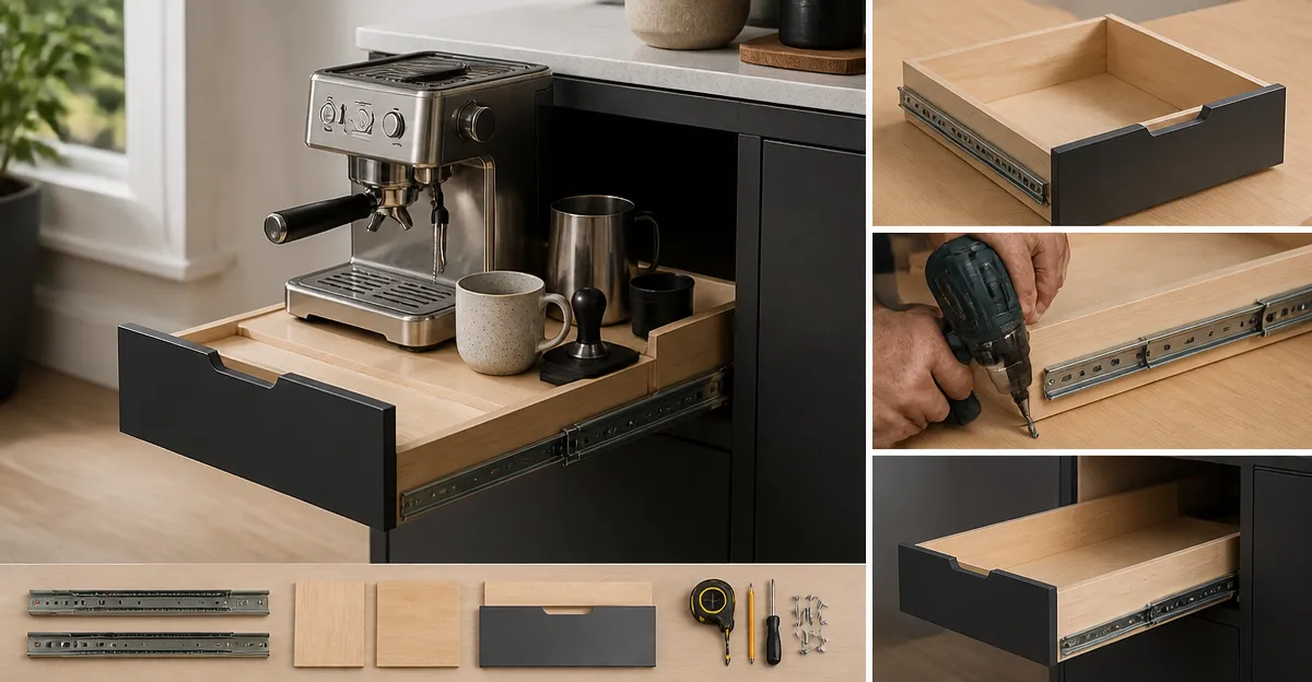 How to Build a Pull-Out Espresso Drawer for Small Kitchens