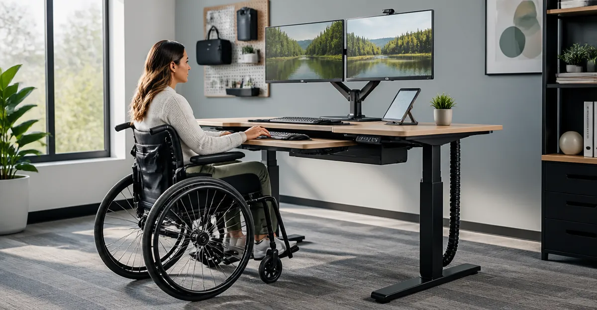 Adaptive Standing Desk Modifications for Wheelchair Users
