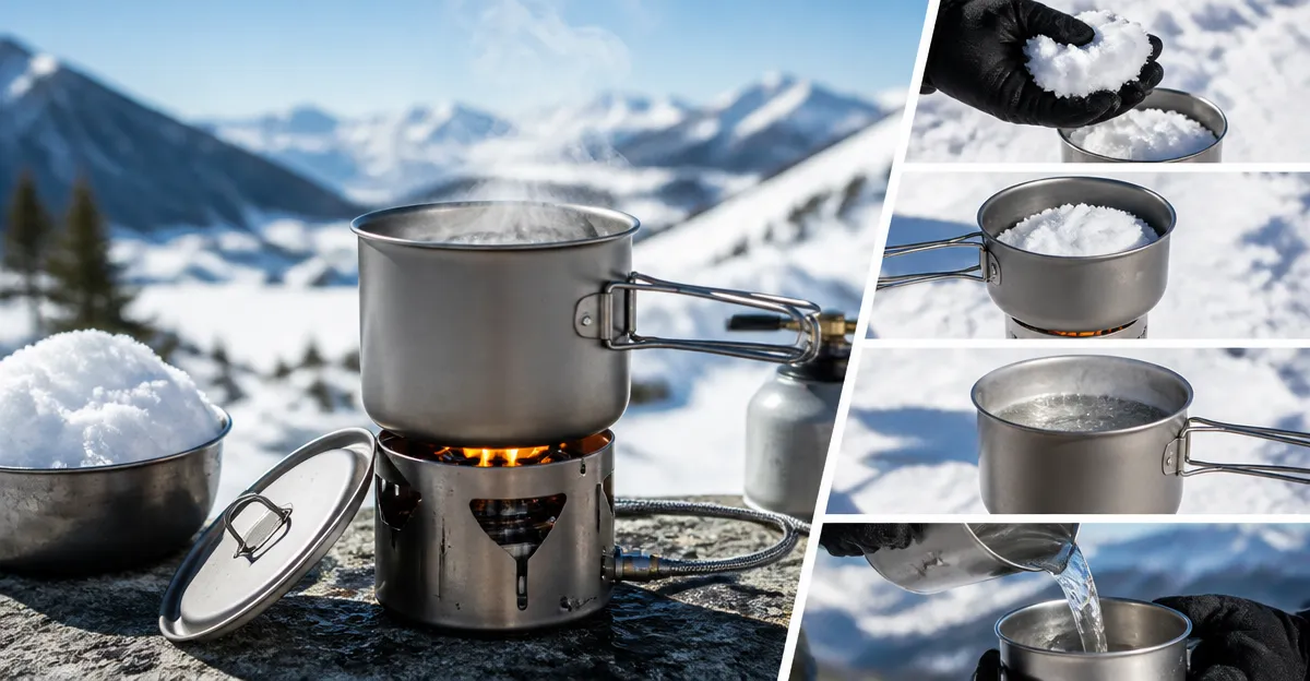 How to Melt Snow Efficiently with a Titanium Pot