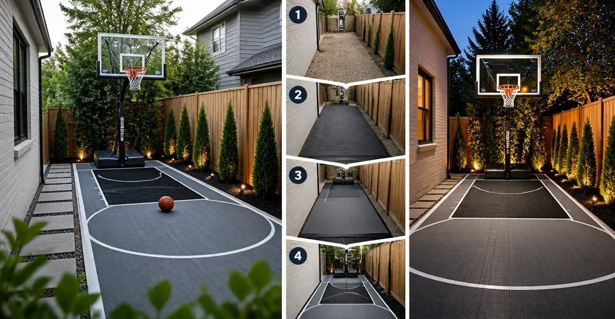 How to Convert a Narrow Side Yard into a Regulation Basketball Half‑Court