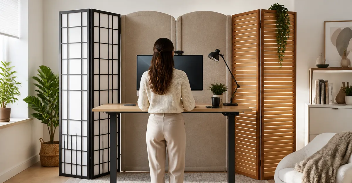 12 Space‑Saving Standing Desk Backdrops for Video Calls