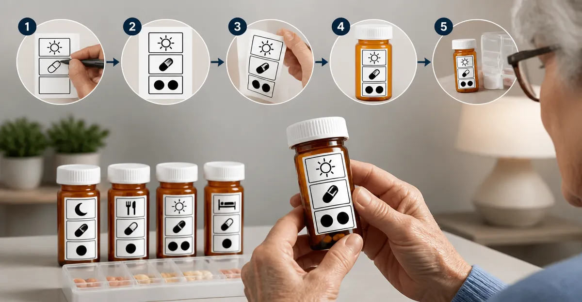 High-Contrast Medication Labels for Low-Vision Seniors
