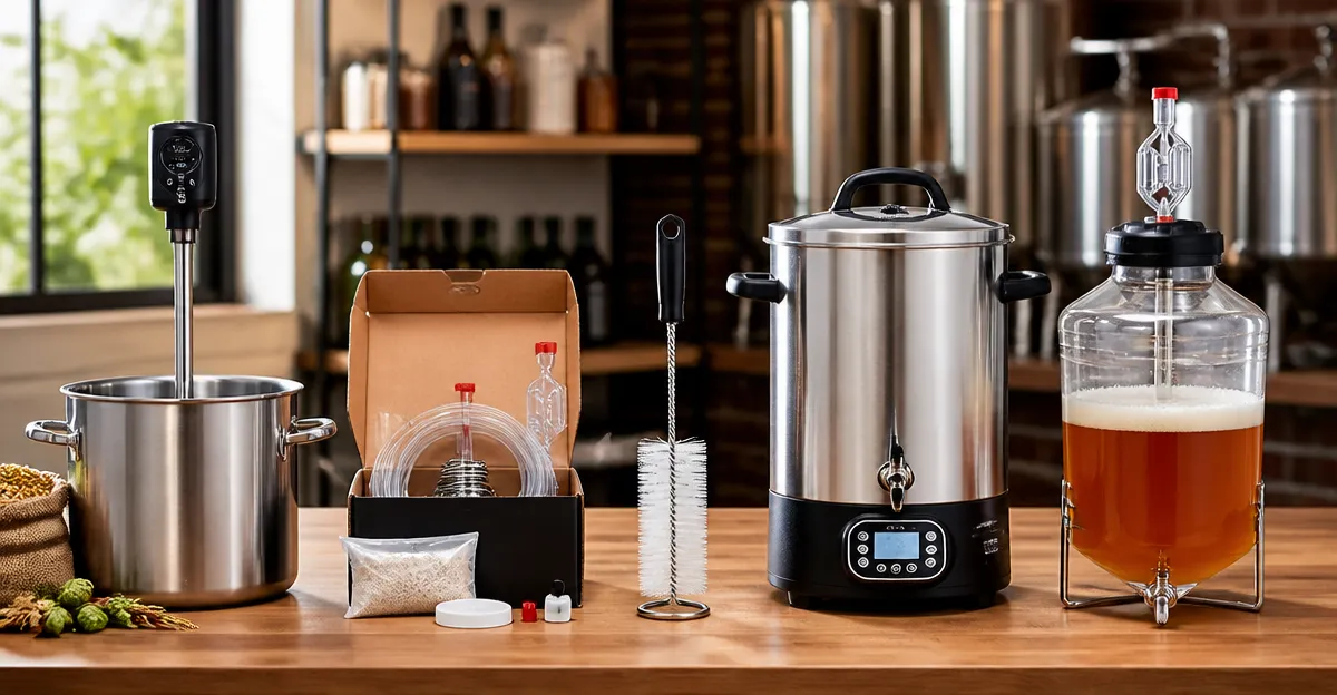 Comparing Top Homebrew Essentials: Stirrer, Starter Kit, Tap Brush, Brewing System & Fermenter