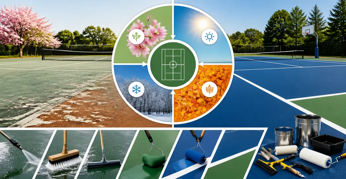 How to Maintain Court Paint: Spring vs. Acrylic Seasonal Calendar
