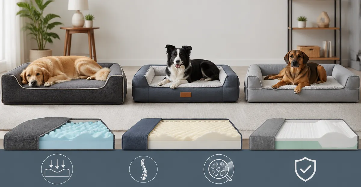 Orthopedic Dog Bed Comparison: EHEYCIGA, Bedsure, and JOEJOY