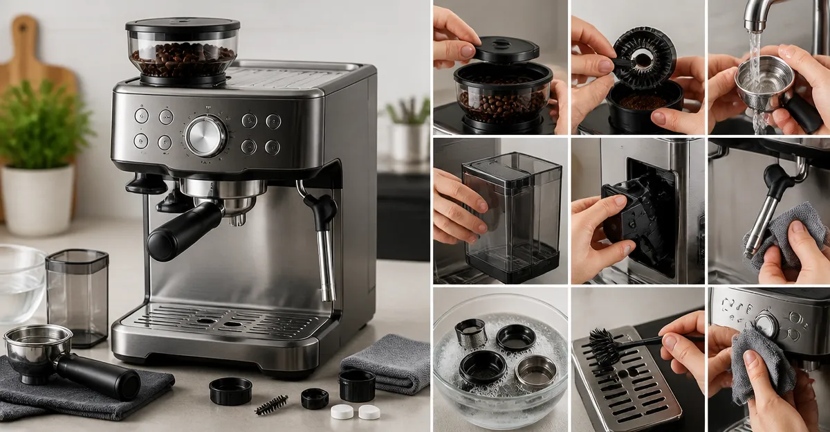 How to Clean an Integrated Grinder Compact Espresso Machine