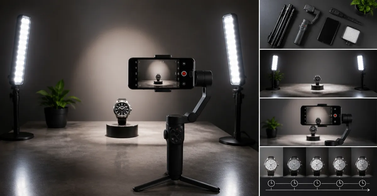 Automated Time‑Lapse with Smartphone, Gimbal, LED Lights
