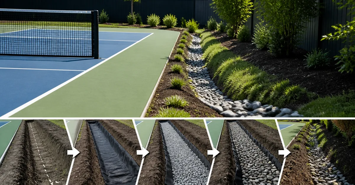 Build a Low‑Profile Drainage Swale for Your Pickleball Court