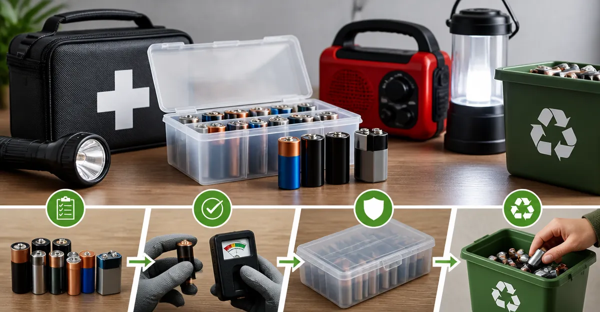 How to Safely Store and Recycle Batteries in Emergency Kits