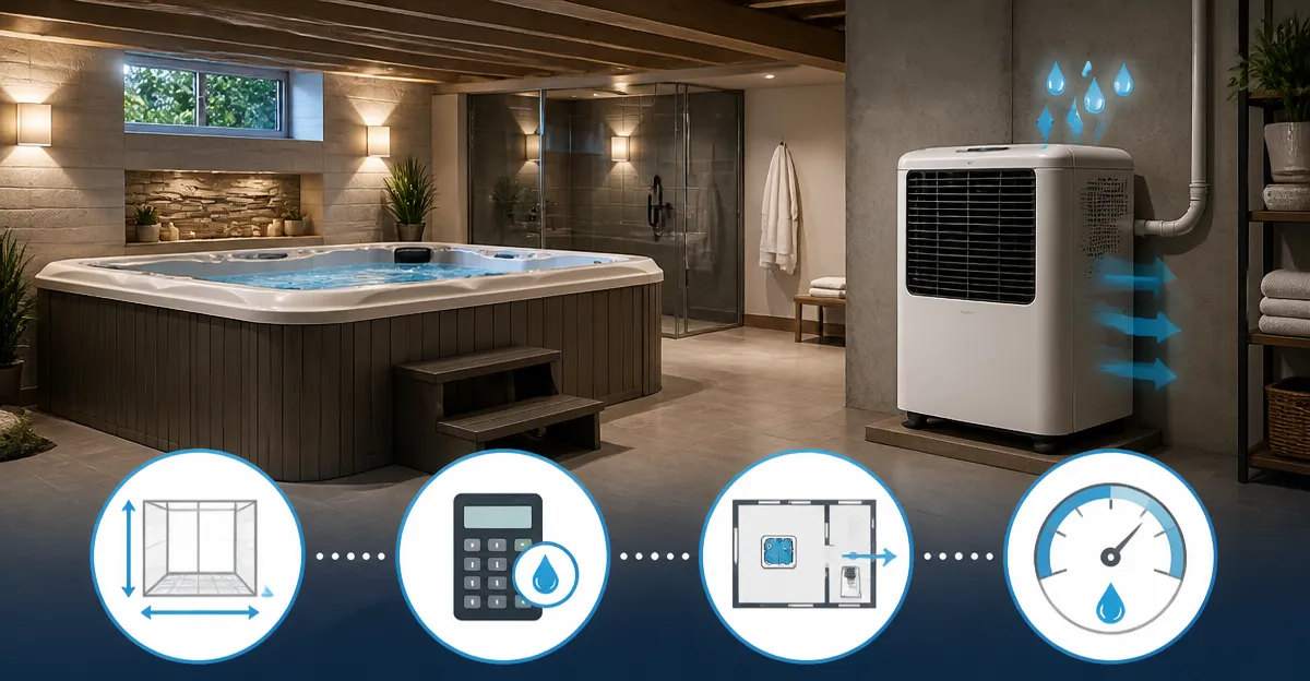How to Size a Dehumidifier for a Basement Hot Tub
