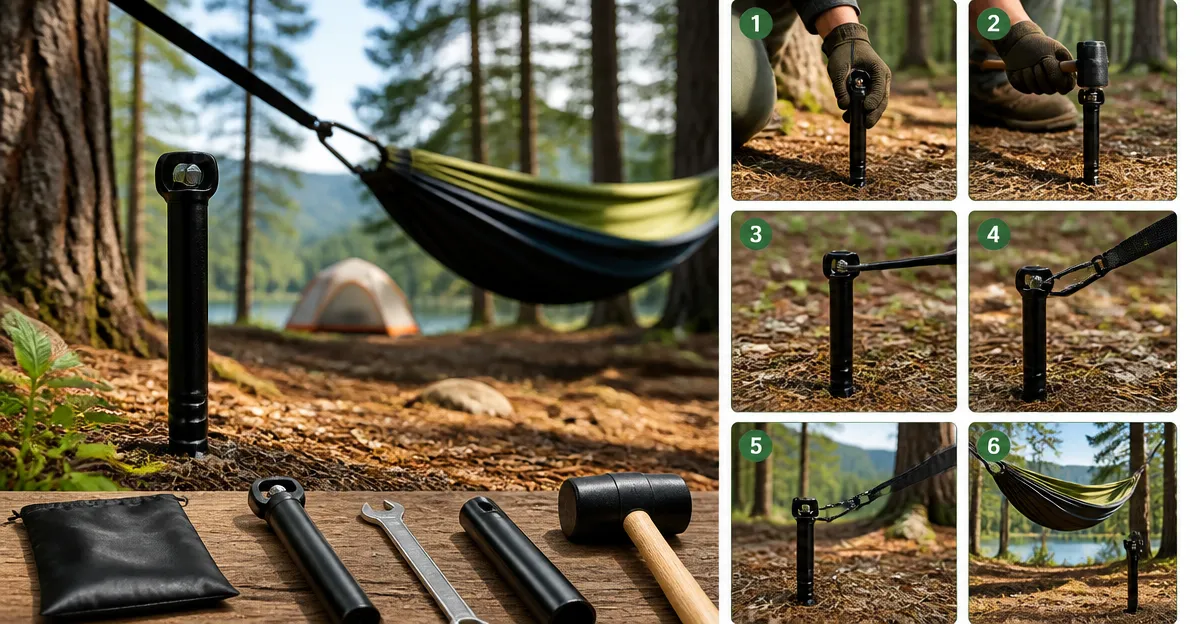 How to Install Artificial Hammock Anchors at Campsites