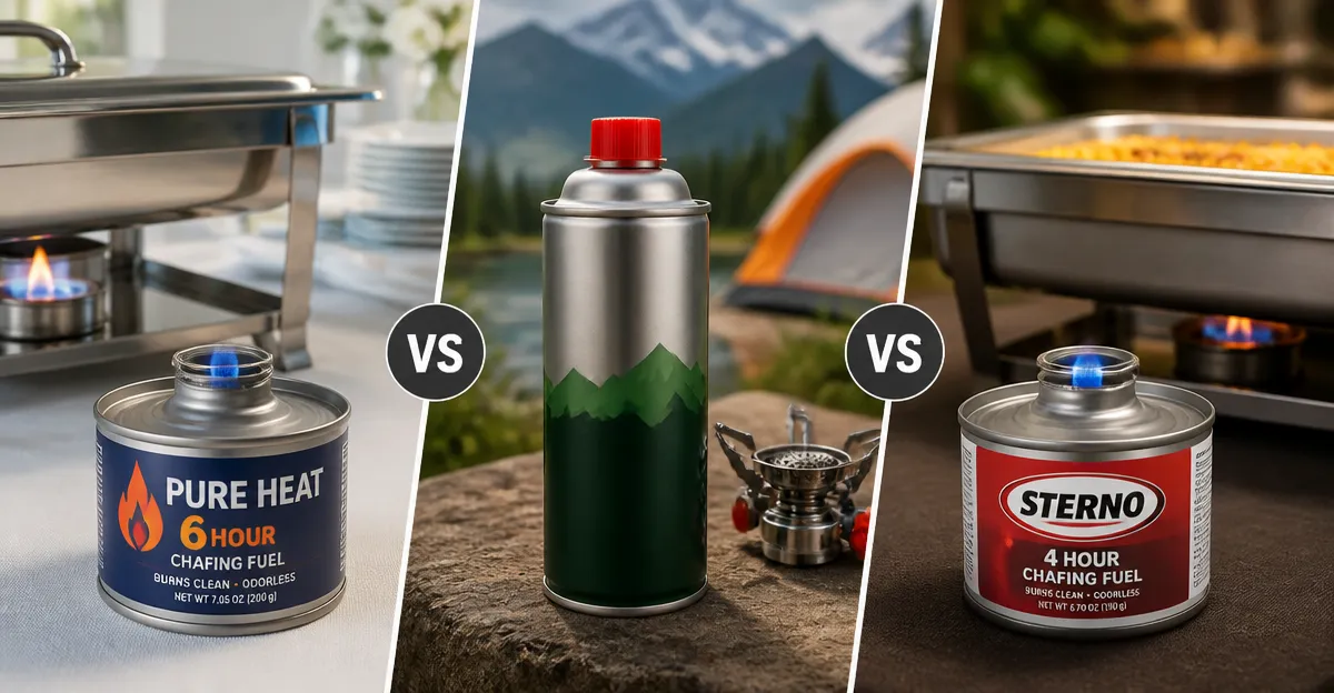 Pure Heat vs Gas One vs Sterno: Best Chafing Fuel for Catering & Camping