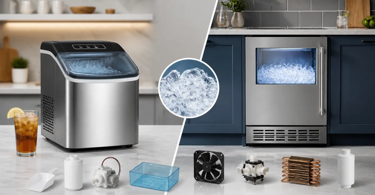 Frigidaire Countertop vs EUHOMY Under‑Counter Ice Makers: Detailed Comparison