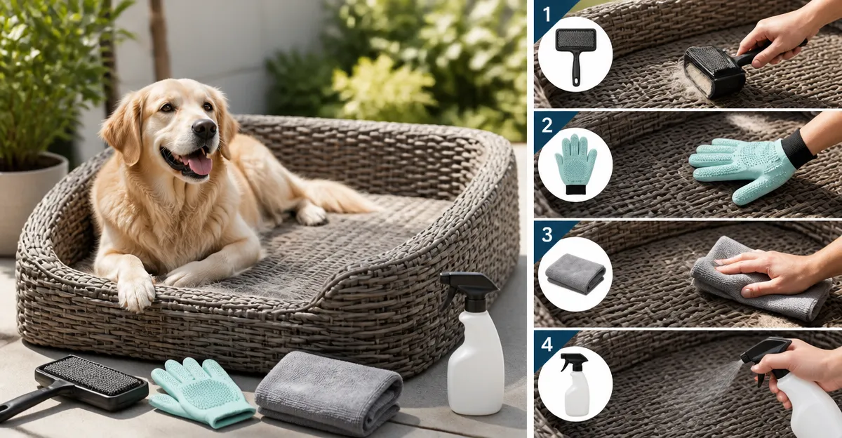 How to Remove Embedded Pet Hair from Woven Outdoor Pet Beds