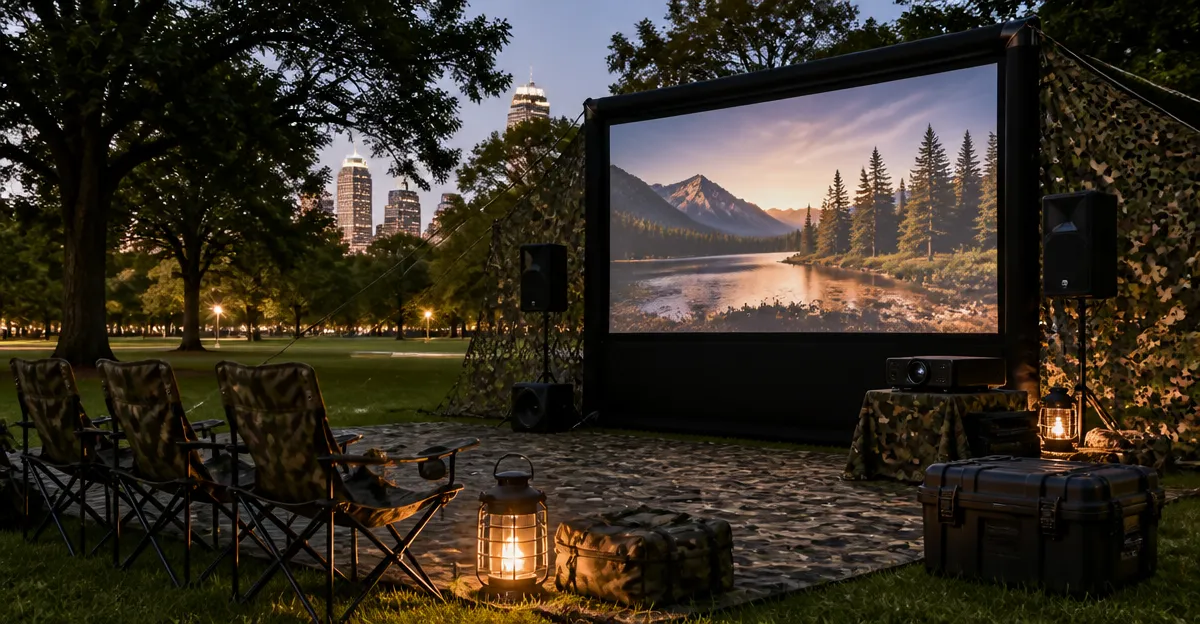 Ultimate Guide to Camouflage Portable Screen Setups for Park Screenings