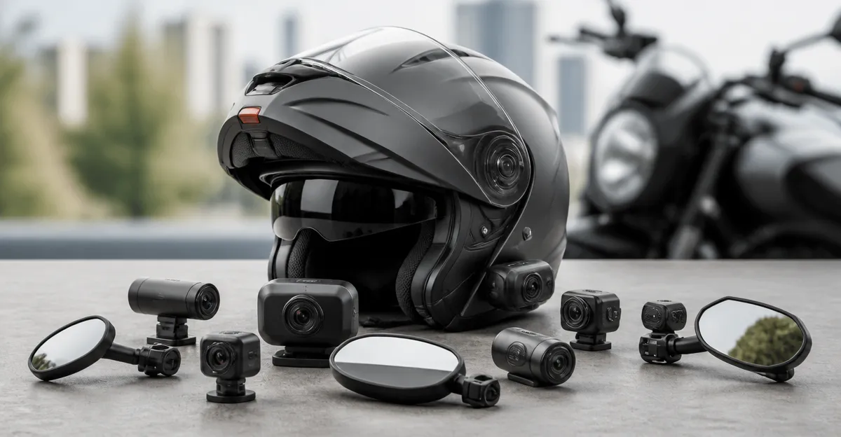 10 Best Compact Helmet Mirrors & Rear Cameras for Foldable Helmets