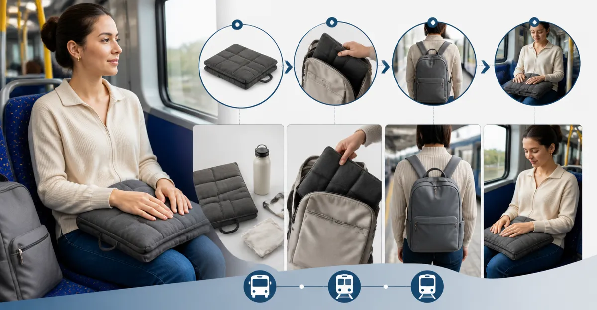 How to Pack and Carry a Weighted Lap Pad on Public Transit