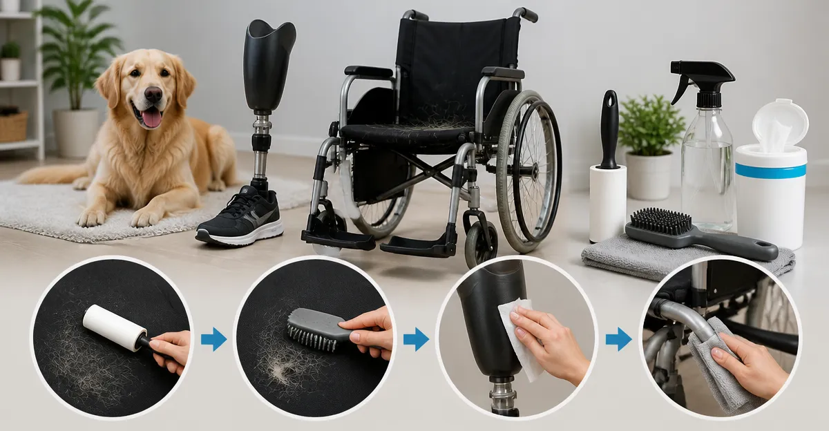 How to Remove Pet Hair from Prosthetics and Mobility Aids