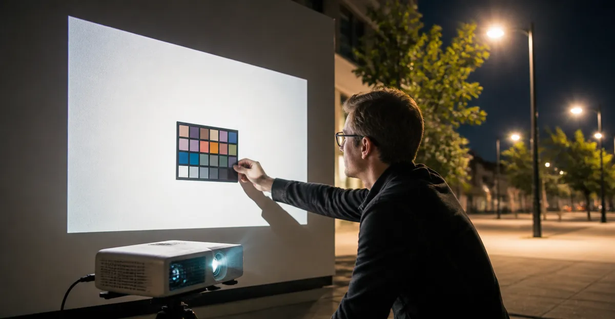 Calibrate Projector White Balance Under Streetlights