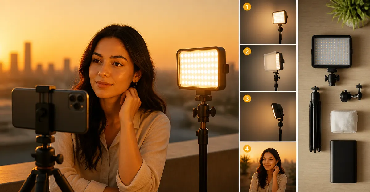 How to Recreate Golden Hour Lighting on Your Smartphone Using LED Panels